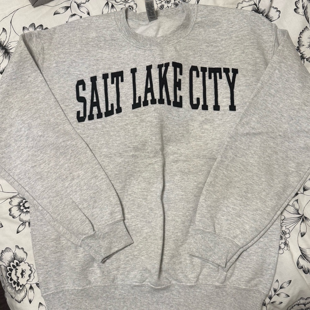 Gray Salt Lake City Crewneck
